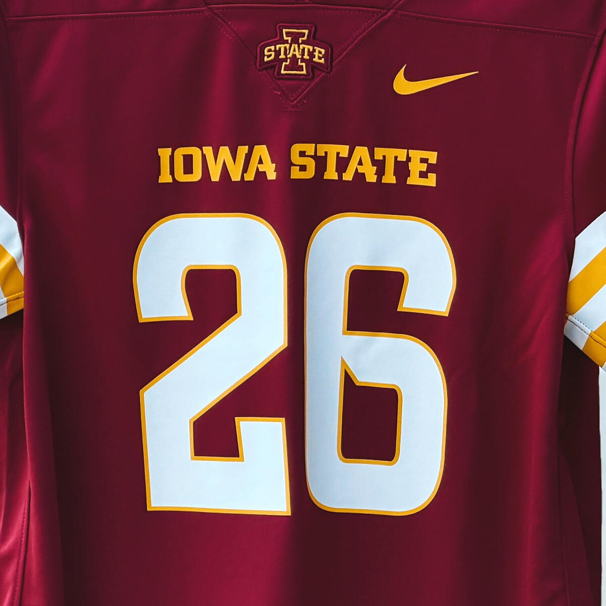 Nike Youth Cardinal 2026 Football Jersey design close up